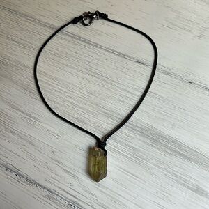 Peridot crystal necklace